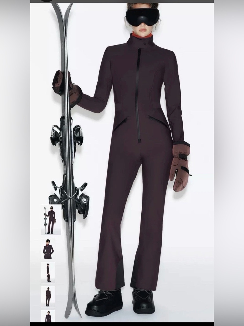 [RARE] NWT ZARA SKI SUIT JUMPSUIT RECCO DOWN WATER/WIND RESISTANT LARGE